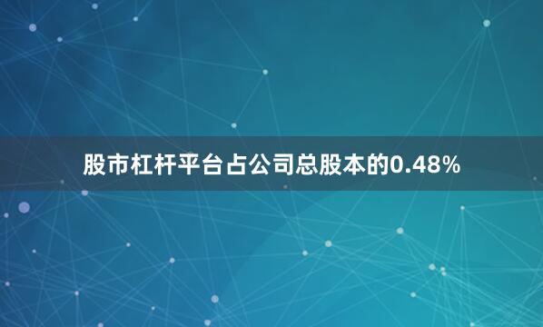 股市杠杆平台占公司总股本的0.48%