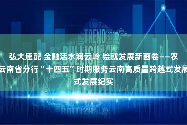 弘大速配 金融活水润云岭 绘就发展新画卷——农发行云南省分行“十四五”时期服务云南高质量跨越式发展纪实
